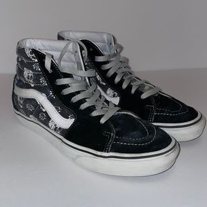 Vans Sk8-Hi 'Flash Skulls' Black/True White Skate Shoes (Unisex) (US 7.5)
